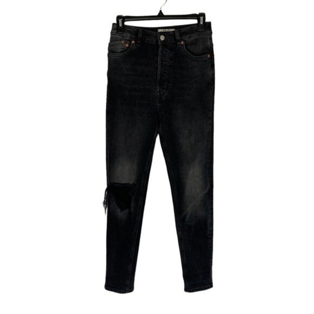 We The Free Black High Rise Distressed Skinny Jeans Womens 26‎ Grunge Stretch